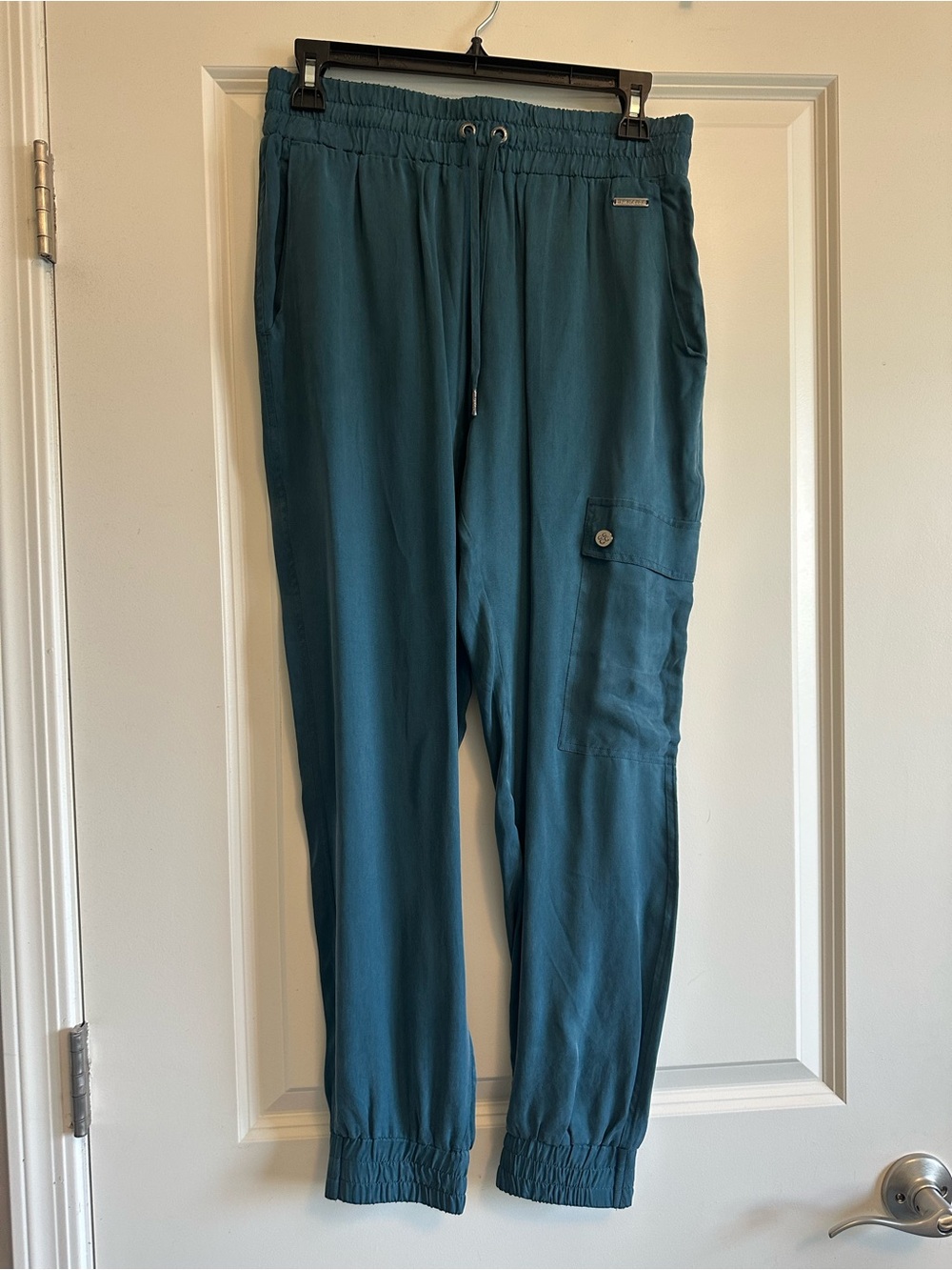 Sweaty Betty Teal Jogger Cargo Pants - Elastic Waist & Ankle